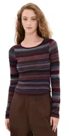 Re/done Nicki Pullover Mulberry Combo In Multi