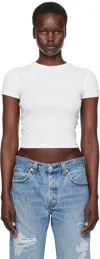 Re/done Off-white Hanes Edition 90s Baby T-shirt In Vintage White