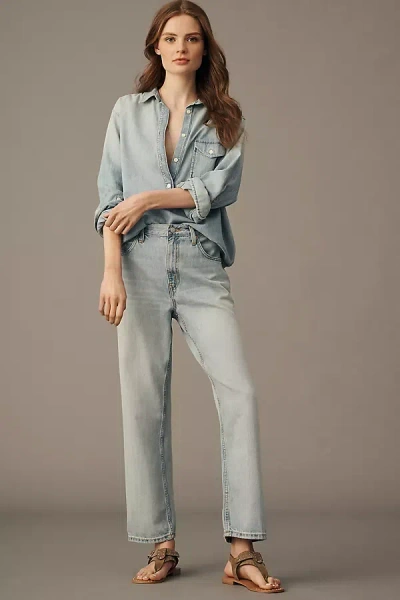Re/done Ollie High-rise Straight Leg Jeans In Blue