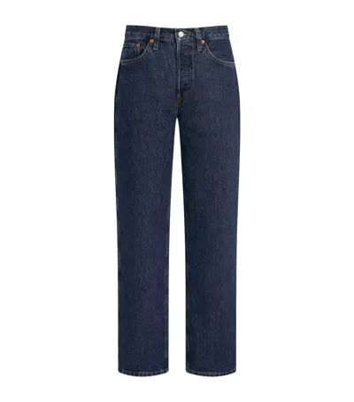 Re/done Re-done Organic Cotton 90s Loose High-rise Jeans In Blue