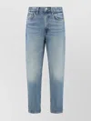 Re/done Organic Cotton Faded Wash Boyfriend Jeans In Blue