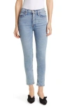 Re/done Originals Comfort Stretch High Waist Ankle Crop Jeans In Blue
