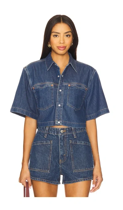 RE/DONE OVERSIZED CROP SHIRT
