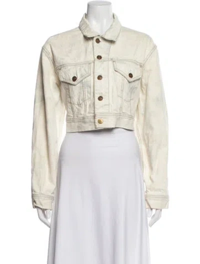 Pre-owned Re/done Patterned Denim Jacket In Neutrals