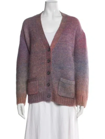 Pre-owned Re/done Patterned V-neck Sweater In Neutrals
