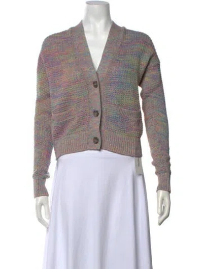 Pre-owned Re/done Patterned V-neck Sweater In Pink