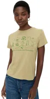 Re/done Peanuts Characters Classic Tee Light Cedar In Neutral
