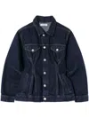 Re/done Pintuck Denim Jacket In Blue