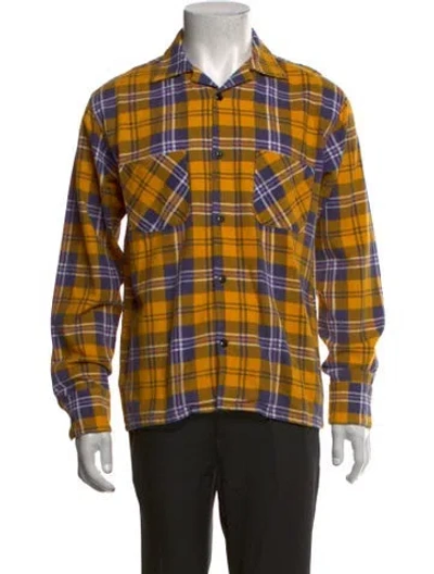 Pre-owned Re/done Plaid Print Long Sleeve Shirt W/ Tags In Multicolor