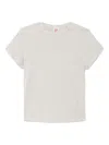 Re/done Pointelle Short-sleeve Tee In Gray
