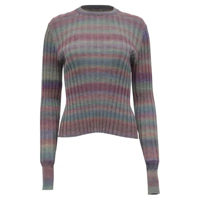 RE/DONE RE/DONE POOR BOY RIB SWEATER IN MULTICOLOR WOOL