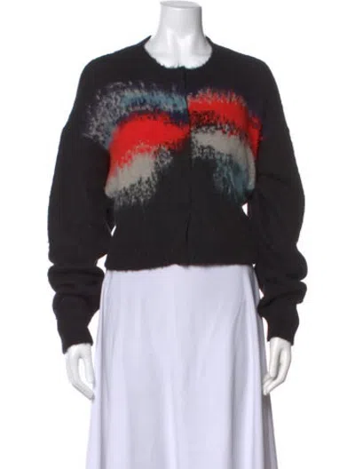 Pre-owned Re/done Printed Crew Neck Sweater In Black