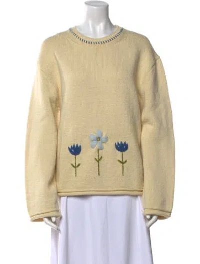 Pre-owned Re/done Printed Crew Neck Sweater In Neutral