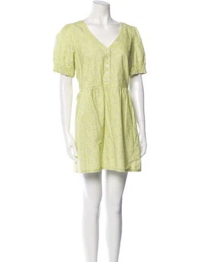 Pre-owned Re/done Printed Mini Dress In Multi