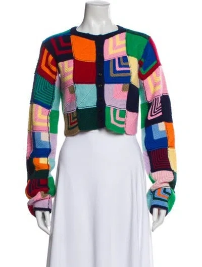Pre-owned Re/done Printed Scoop Neck Sweater In Multi
