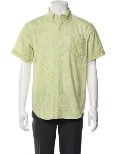 Pre-owned Re/done Printed Short Sleeve Shirt In Yellow