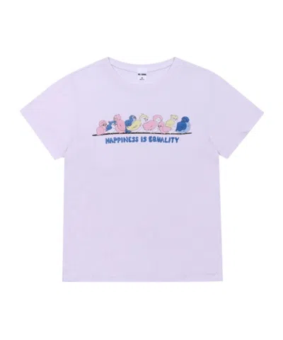 Re/done Printed Short-sleeved T-shirt In Purple