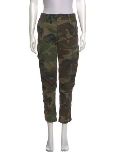 Pre-owned Re/done Printed Straight Leg Pants In Multi