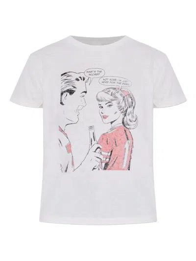 Re/done Sports Classic Tee In Vintage White