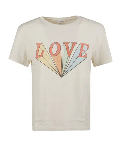 Re/done Printed T-shirt In Neutral