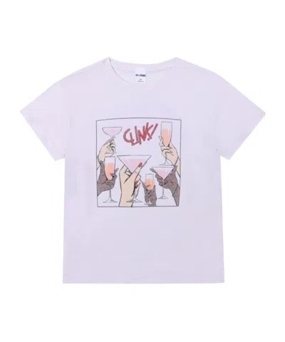 Re/done Printed T-shirt In Purple
