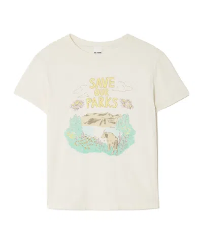 Re/done Printed T-shirt In White