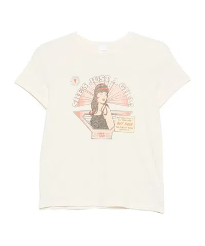 Re/done Printed T-shirt In White