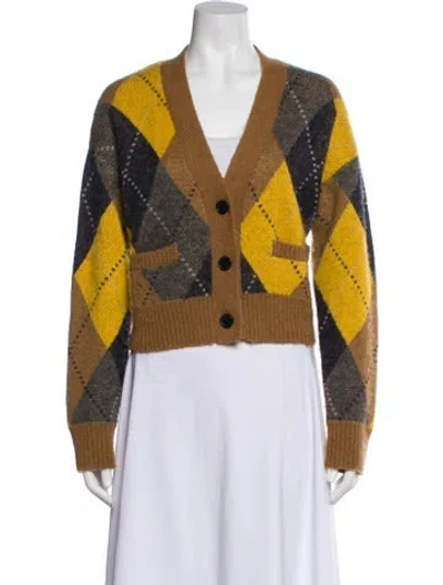 Pre-owned Re/done Printed V-neck Sweater In Multi