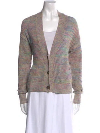 Pre-owned Re/done Printed V-neck Sweater In Pink