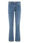 Re/done High-rise Skinny-fit Jeans Frayed Hem In Blue