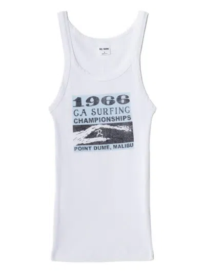 RE/DONE RIBBED GRAPHIC TANK