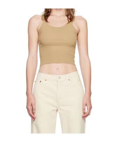 Re/done Ribbed-knit Tank Top