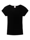 Re/done Ribbed Round-neck Tee In Black