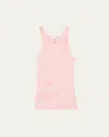 Re/done Ribbed Scoop-neck Tank Top