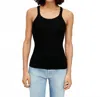 Re/done Ribbed Cotton-jersey Tank In Black