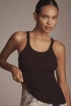 Re/done Ribbed Tank Top In Brown