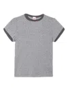 Re/done Ringer-detail Tee In Gray