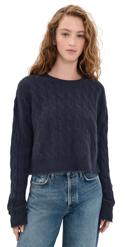 Re/done Rowe Cashmere Pullover Navy