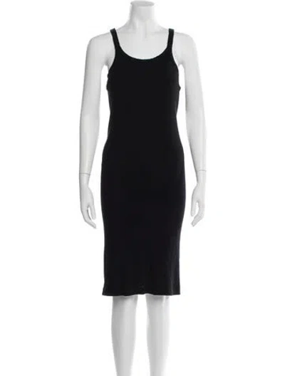 Pre-owned Re/done Scoop Neck Knee-length Dress In Black