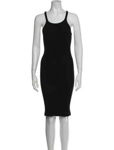 Pre-owned Re/done Scoop Neck Knee-length Dress In Black