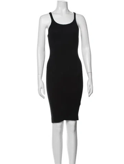 Pre-owned Re/done Scoop Neck Knee-length Dress In Black
