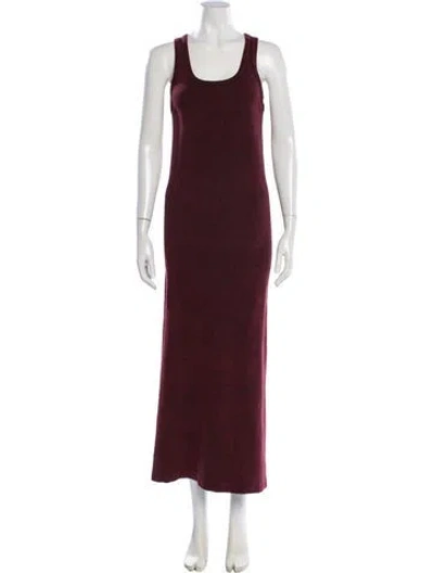 Pre-owned Re/done Scoop Neck Long Dress In Burgundy