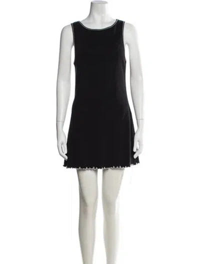 Pre-owned Re/done Scoop Neck Mini Dress In Black