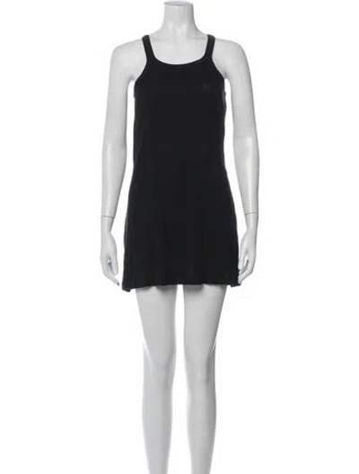 Pre-owned Re/done Scoop Neck Mini Dress In Black