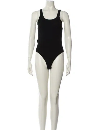 Pre-owned Re/done Scoop Neck Sleeveless Bodysuit In Neutral