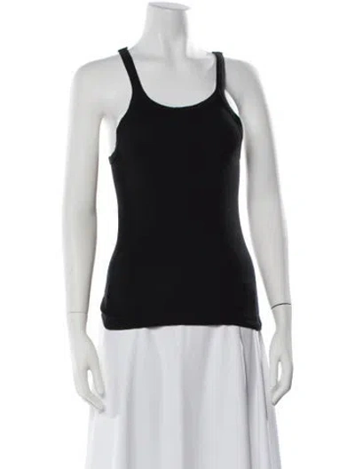 Pre-owned Re/done Scoop Neck Sleeveless Top In Black