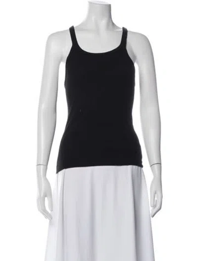Pre-owned Re/done Scoop Neck Sleeveless Top In Black