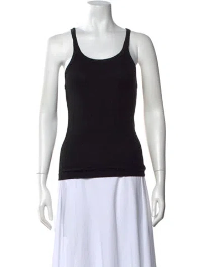 Pre-owned Re/done Scoop Neck Sleeveless Top In Black