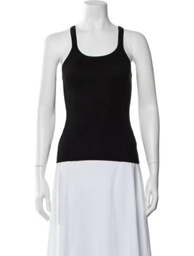 Pre-owned Re/done Scoop Neck Sleeveless Top In Black