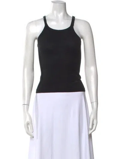 Pre-owned Re/done Scoop Neck Sleeveless Top In Black